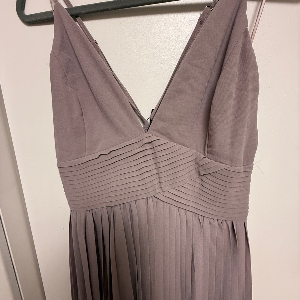 NWT | FashionNova D16411 Tuape Mauve Elegant Lure Maxi Taupe Size Large dress - Picture 8 of 14